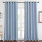 NICETOWN Blackout Curtain Drape for Bedroom - Light Reducing Thermal Insulated Solid Grommet Room Darkening Window Curtain 90 inches Long for Living Room (Vintage Blue, 1 Piece, W66 x L90)