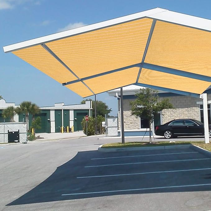 Eden's Decor Straight Flat-Edged Sun Shade Sail Rectangular 6' x 19' Wheat UV-Blocking Outdoor Canopy Fabric Cloth Awning for Pergola Patio Garden Backyard Custom Size