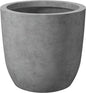 Kante 13.4" Dia Round Concrete Planter, Large Outdoor Modern Indoor Decorative Plant Pots with Drainage Hole and Rubber Plug for Home and Garden, Natural Concrete