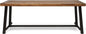Great Deal Furniture Beau Outdoor Eight Seater Wooden Dining Table, Teak and Rustic Metal Finish