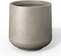 Kante 15.3" Dia Round Concrete Planter, Outdoor Indoor Large Plant Pots Containers with Drainage Hole and Rubber Plug for Home Garden Patio, Weathered Concrete