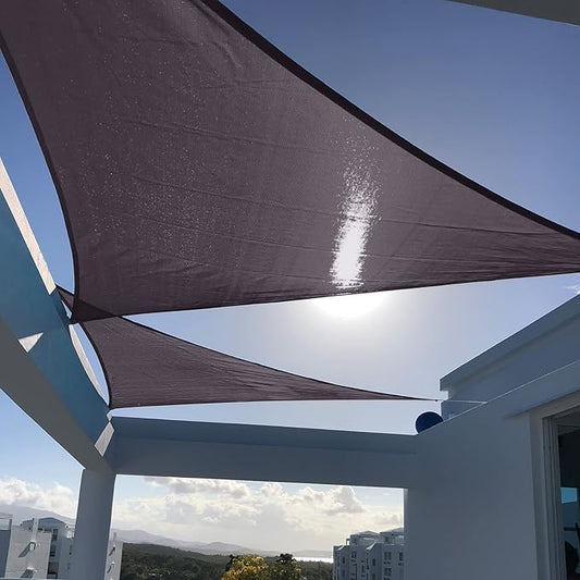 SUNNY GUARD Custom Size 16'x16'x22.6'Dark Grey Sun Shade Sail Right Triangle UV Block Shade for Backyard Yard Patio Deck Garden(Customized)