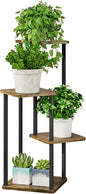 AZERPIAN Plant Stand 4 Tier Indoor Metal Flower Shelf for Multiple Plants Corner Tall Flower Holders for Patio Garden Living Room Balcony Bedroom, Black (4 Tier-Black)