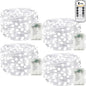 4Pack 80Ft 240LED Fairy Lights Battery Operated with Remote, Waterproof String Lights with Timer for Indoor & Outdoor, Twinkle Lights Battery Powered for Bedroom Christmas Decorations (Cool White)