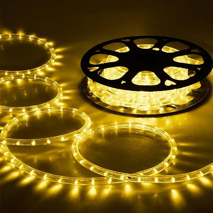 150ft LED Rope Lights Outdoor, 1080 LED Connectable and Flexible Tube Lights with 8 Modes, Waterproof LED Rope Lighting for Garden, Patio, Bedroom, Party, Pool, Indoor Outdoor Decoration (Warm White)