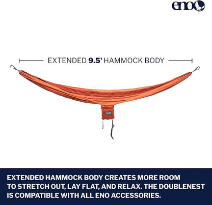 ENO, Eagles Nest Outfitters DoubleNest Lightweight Camping Hammock, 1 to 2 Person, Special Edition Colors, ATC