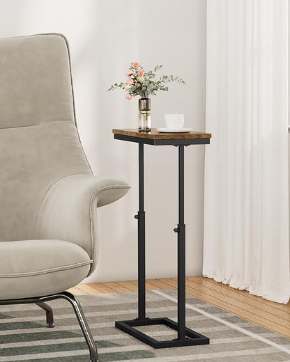TUTOTAK End Table, Side Table, Tall Couch Table, Sofa Table, Living Room, Bed Room, Brown TB01BB0832
