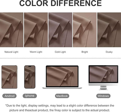 RYB HOME Extra Wide Outdoor Curtains for Patio Waterproof Heavy Duty Thermal Insulated in Summer Full Coverage Privacy for Porch, Cabana & Pool, W120 x L84, Mocha, 1 Panel