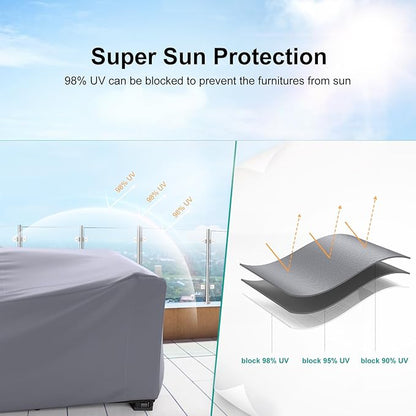 Patio Furniture Set Cover Waterproof, Heavy Duty Funiture Covers - Image 4