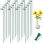 Joyhalo 20 Pack Plant Support Stakes 36 Inches, Plant Stakes, Flower Stakes with 24 Twist Ties, Garden Sticks for Plants Hibiscus, Sunflower, Red Hot Poker, Hydrangea, Tomato, Sapling Etc