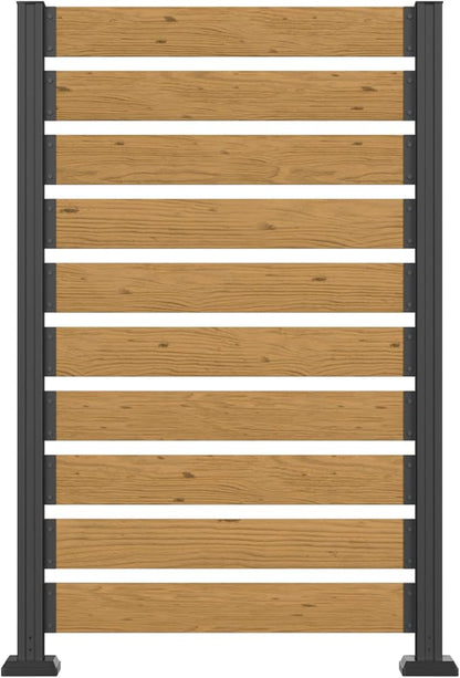 MUPATER 5ft H×3.3ft W No Dig Wooden Privacy Screen, 2 Way to Use, Ideal Outdoor by MUPATERHome