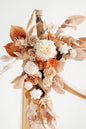 Artificial Flowers Wedding Arch Set, 4 Pieces, Orange-Rust Sepia Silk