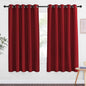 NICETOWN 66 Inch Long Blackout Curtains for Bedroom Living Room, Thermal Insulated Room Darkening Curtains, Light Blocking Blackout Drapes for Bedroom, 66" W x 66" L, 1 Panel, Burgundy Red