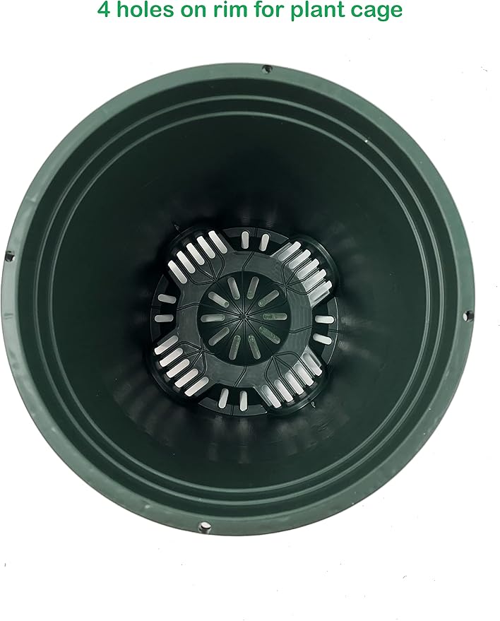 3 Gallon 10-Pack Nursery Pot Green Plastic Planters for Outdoor Indoor Plants Gardening Flower Pots Plant Pots with Drainage Holes