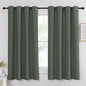NICETOWN Blackout Curtain 63 inch Length - Grommet Sound Reducing Light Blocking Window Drapes Thermal Curtain for Bedroom/Living Room, Dark Mallard, W52 x L63, 1 Panel
