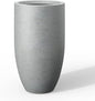 Kante 24 Inch Tall Round Concrete Planter, Large Indoor Outdoor Plant Pots with Drainage Hole and Rubber Plug, Modern Decorative Garden Pots for Home Patio Porch, Natural Concrete