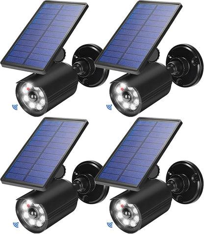 Solar Lights Outdoor Motion Sensor Flood Lights 2000LM IP67 Waterproof Security Spot Lights for Yard Garden Patio 4 Pack