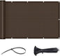 LOVE STORY 3.3'x19.7' Brown Balcony Screen Privacy Fence Cover (HDPE) UV Protection Weather-Resistant 3 FT Height Shield for Deck, Patio, Backyard, Outdoor Pool, Porch, Railing