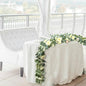 Artificial Eucalyptus Garland 2-Pack, 6.6 Ft Champagne Roses