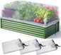 KEOHOL 3-Pack Garden Netting for Raised Beds, 59.1" × 27.6" × 17.7" Rectangular Plant Covers with Ultra-fine Mesh, UV Protected HDPE Plant Netting for Vegetables Flowers Fruits