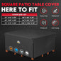 Furniture Set Covers 86 Inch Square Black 600D Waterproof