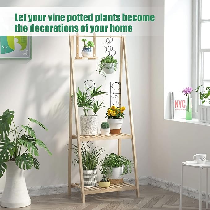 Plant Trellis for Climbing Plants Indoor, 15.94Inch Small Garden Metal Houseplant Trellis for Potted Plants Outdoor with 4 Patterns for Vine Ivy Flower Plant Support Lover Gifts Lattice