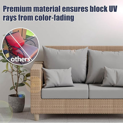 Cushion Covers, 8 Pack, Stretch Fit Air-Grey Patio Slipcovers