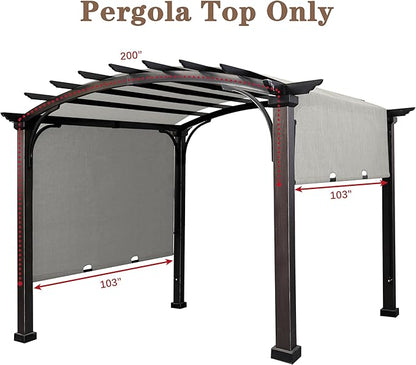 SCOCANOPY Replacement Sling Top for Rona Lowe's Allen + roth 10 ft x 10 ft Freestanding Pergola Sold at Lowe's, L-PG152PST-B (Size: 200" (L) x 103" (W)),Gray