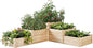 AMERLIFE 3-Tier Raised Garden Bed, 28 Inch Depth Fir Wood Planter Box for Outdoor Gardening with Dividers, Tool-Free Assembly, Garden Box, Ideal for Vegetables, Herbs, Flowers