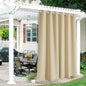 RYB HOME Outdoor Curtains for Patio Waterproof Block Sunlight Thermal Insulated Privacy Assured Thick Outside Curtains for Porch, Gazebo, Pergola, W84" x L95", Biscotti Beige, 1 Panel