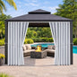 Outdoor Indoor Curtains W105 x L108 for Patio - Weather-resistant Window Panels Privacy Protect Grommet Top Thermal Insulated Home Curtain Room Divider for Porch Pergola Lawn Garden (2 Panels)