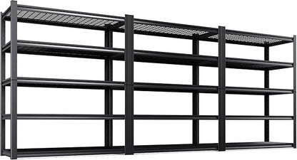 Set of 3 Garage Shelving-3000 lbs 5 Tier Storage Shelves,Adjustable Heavy Duty Metal Shelving Unit and Storage Large Wire Rack,Utility Steel Shelf for Warehouse Industrial Pantry Basement -78"x46"x20"