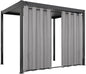 Easy-Going Linen Look Outdoor Curtains Waterproof Windproof Porch Curtains, Soft Thicken Outdoor Privacy Curtains for Patio, Gazebo, Grommet Top and Tab Bottom Drape, 1 Panel, 54x96 inch, Grey