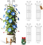 32.6in Tall Plant Trellis Indoor, Metal Garden Trellis for Climbing Plants, Expandable Trellis for Potted Plants for Ivy Pothos Hoya Monstera, 4 Pack