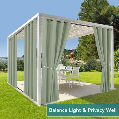 HolidayIdeas Gazebo Curtains Outdoor Waterproof 4 Panels-Windproof Weatherproof - Image 5