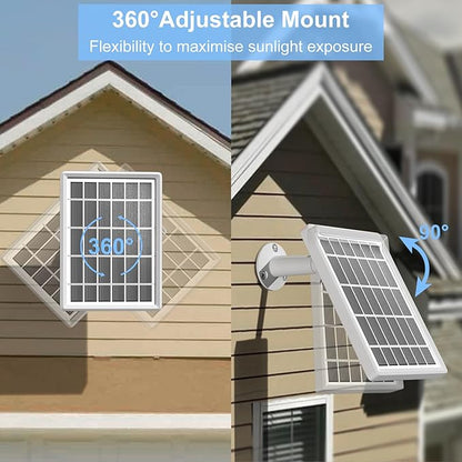 Solar Panel Charger for Ring Camera，Spotlight Cam Plus/Pro and Stick Up Cam Battery, 6V 3W 13.1Ft Fast Charging Cable