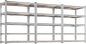 REIBII 2020LBS Garage Shelving Heavy Duty Metal Shelving 5 Tier Storage Shelves, Metal Shelves for Basement, Warehouse, Pantry, Closet, Kitchen, 72" H x 35.55" W x 16" D, Galvanized, 3 Pack