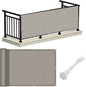 LOVE STORY Balcony Privacy Screen, 3.3'x19.7' Deck Shield Screen Fence Cover,UV Protection and Weather-Resistant,3FT Height for Deck, Patio, Backyard, Outdoor Pool, Porch, Railing, Beige-Grey