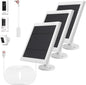 Solar Panel Outdoor for Ring Cameras (White 3P) Spotlight Cam Plus/Pro(Battery) Stick Up Cam/Pro Wireless Outdoor with 10FT/3M Long Cable Dustproof Waterproof