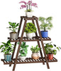 BMOSU Plant Stand Bamboo for Indoor Outdoor Tiered Plant Shelf 8 Potted Flower Holder Ladder Rack Garden Balcony Living Room Patio(3 Tier Brown)