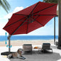 HOTEEL10x10ft Patio Umbrella Cantilever Umbrellas - Upgrade and Intensify - 360 Rotation and 5 Angles Adjustment - Aluminum Offset Pool Umbrella Outdoor Umbrellas for Patio Garden Pool