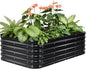 5×3×1.4FT Galvanized Raised Garden Bed Outdoor, Metal Raised Garden Bed Kit, Large Planter Raised Beds, 4 In1 Modular Raised Planter Box Outdoor,Raised Beds for Gardening for Vegetables Flowers Herbs