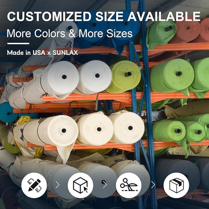 SUNLAX Sun Shade Sail 10' x 15' Butter Cream Rectangle Canopy Sail Shade Cover UV Block Permeable Sunshade Outdoor for Patio Backyard Deck Pergola (We Make Custom Size)