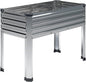 Galvanized Raised Garden Bed with Legs,48×18×30in Elevated Planter Box for Backyard,Outdoor Garden, Patio, Balcony, 300lb Capacity,Silver