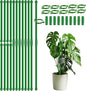 20Pcs Plant Support Stakes 17 inch SupKing Garden Orchid Sticks Extended to 3ft 4ft 5ft Plant Poles with Clips for Indoor Outdoor Potted Tomato Rose Amaryllis Vegetables Comes with 20 Ties