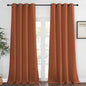 NICETOWN Blackout Living Room Curtain 108 inches Length - Grommet Thermal Insulated Cold & Heat Blocking Window Treatment Sound Reducing Drape for Bedroom (Burnt Orange, 1 Panel, W52 x L108)