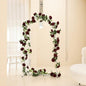 Artificial Silk Rose Garland Vines, 2 Pack 73 Inch, Burgundy