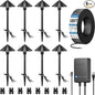 SUNVIE All-In-One LED Low Voltage Landscape Lighting Kit, 8 Pack Pathway Lights with Connector Transformer and 100FT Low Voltage Wire, 3000K Landscape Lighting for Path Walkway Garden Yard