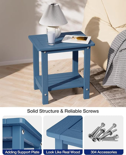 YEFU Outdoor Side Table for Patio: 16" HIPS Weather - Image 6