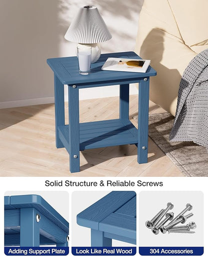 YEFU Outdoor Side Table for Patio: 16" HIPS Weather - Image 6